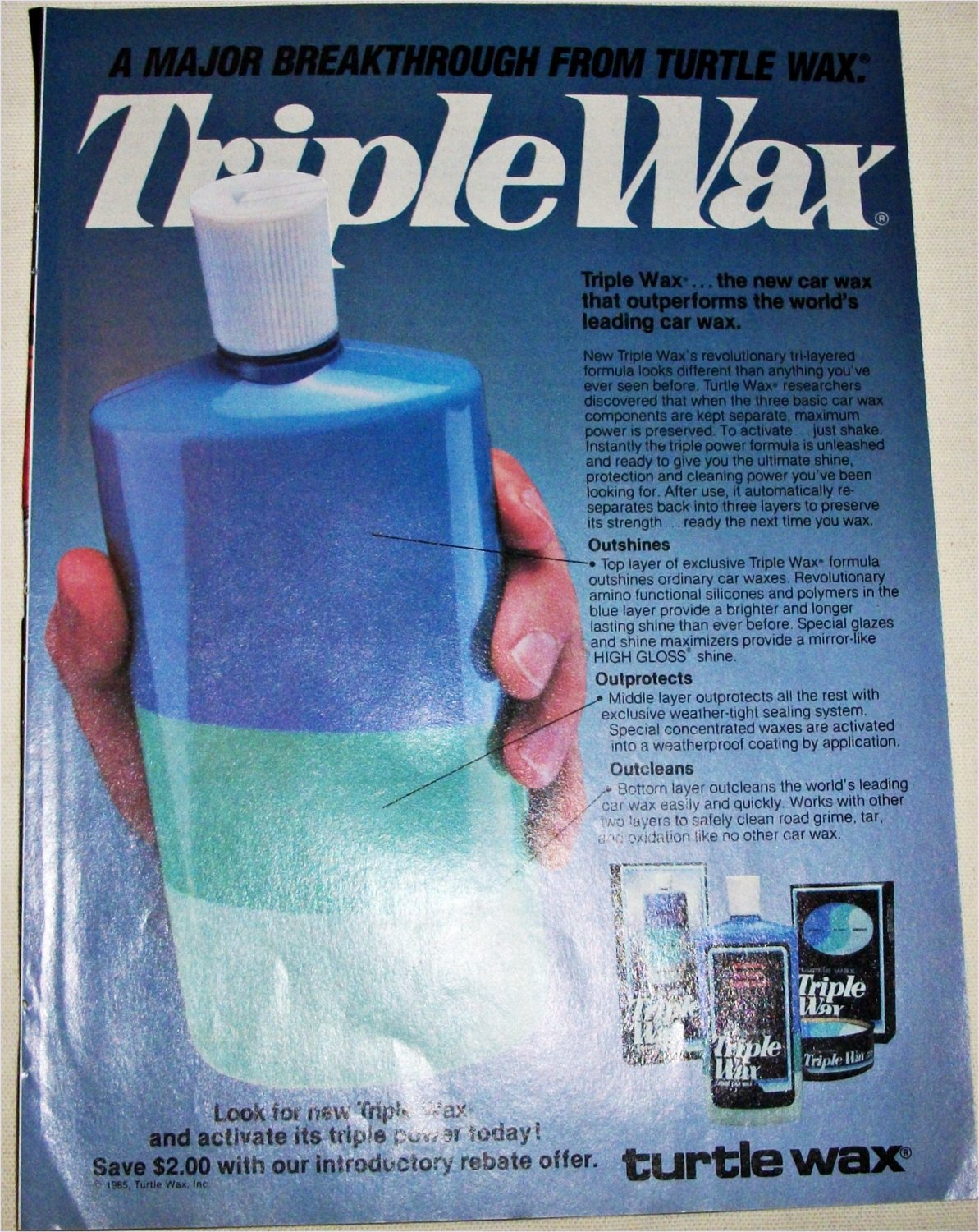 1985 Turtle Wax Triple Wax ad