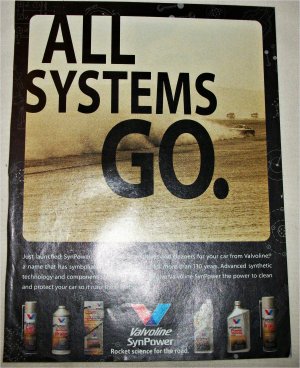 Valvoline Synpower Additives & Cleaners ad
