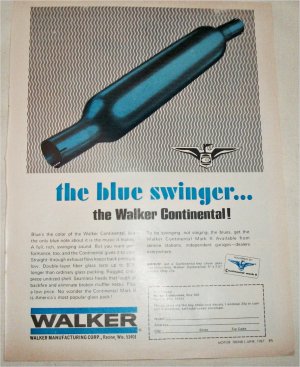 1967 Walker Blue Swing Muffler ad
