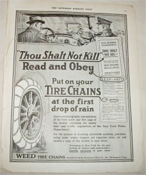1921 Weed Tire Chains ad