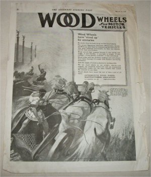 1918 Wood Wheels ad