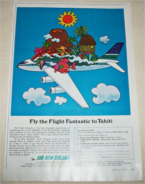 1968 Air New Zealand Airlines ad