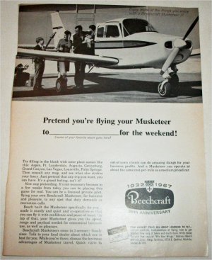1967 Beechcraft Musketeer Aircraft ad