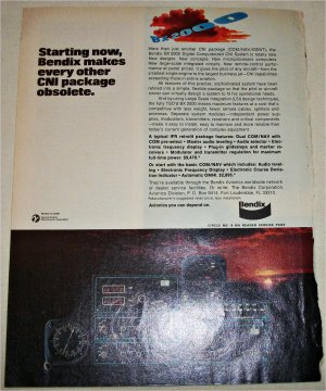 1977 Bendix BX 2000 Digital Computerized CNI System ad