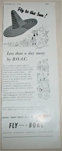1952 BOAC Airways ad from the UK