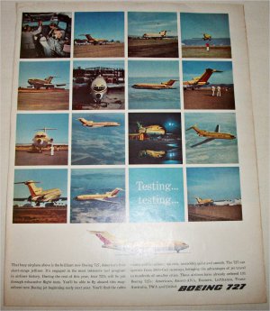 1963 Boeing 727 Jetliner ad