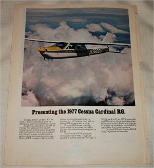 1977 Cessna Cardinal RG Aircraft ad