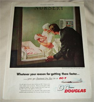 1955 Douglas DC-7 Aircraft ad
