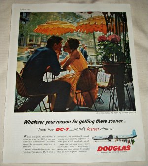 1958 Douglas DC-7 Aircraft ad