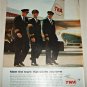 1963 TWA Airlines Meet the Team that Saves You Time ad