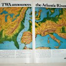 1967 TWA Airlines Atlantic River ad