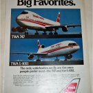 TWA Airlines 747 & L-1011 Aircraft ad