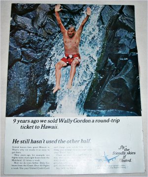 1967 United Airlines Wally Gordon ad