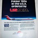 USAIR Fokker 100 Aircraft ad