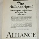1925 Alliance Insurance ad