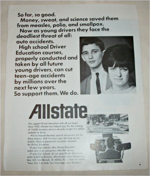 1968 Allstate Drivers Education ad