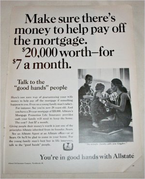 1968 Allstate Life Insurance ad