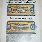 1970 Bank of America Tavelers Cheques Loss Proof ad