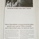 1964 Equitable Life Assurance Income When You Can't Work ad