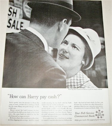 1962 Full Service Bank How Can Harry Pay Cash ad