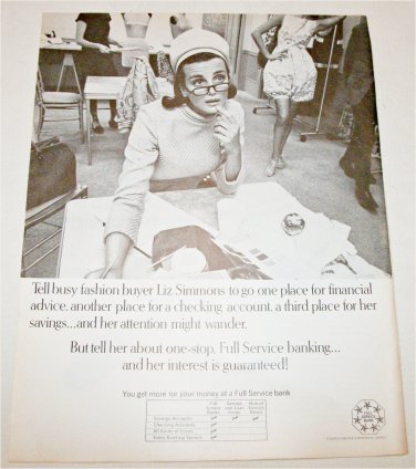 1968 Full Service Bank Liz Simmons ad
