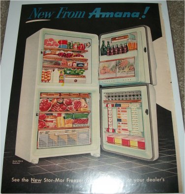 1955 Amana Stor-Mor Freezer Refrigerator ad