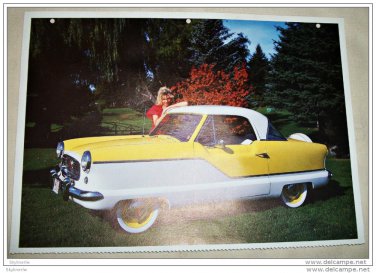 1960 AMC Metropolitan ht car print (yellow & white)