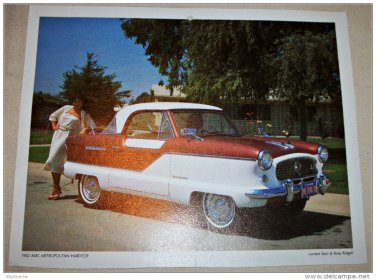 1962 AMC Metropolitan ht car print (bronze & white
