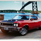 1970 AMC Rebel Machine ht car print (red & black)