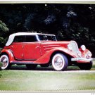 1934 Auburn Phaeton car print (orange, white top)