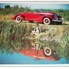 1936 Auburn 851 Boatail car print (red, no top)