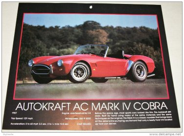 1987 Autokraft AC Mark IV Cobra car print (red, no top)
