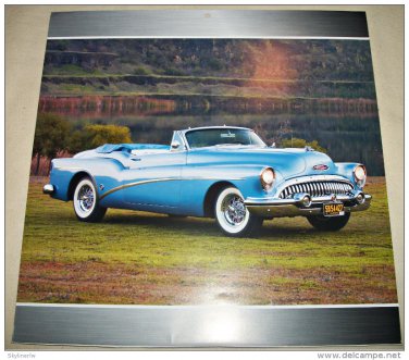 1953 Buick Skylark Convertible car print (blue, no top)