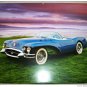 1954 Buick Wildcat II Convertible car print (blue, no top)