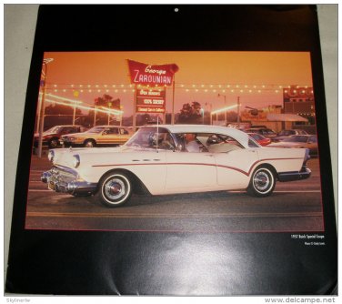 1957 Buick Special Coupe car print ( white & red)
