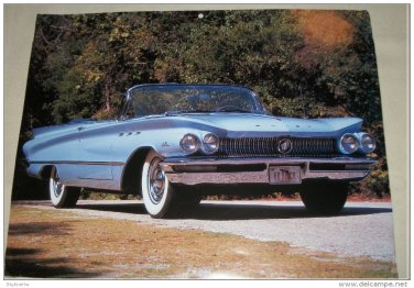 1960 Buick LeSabra Convertible car print (blue, no top)