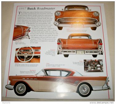 1957 Buick Roadmaster 2 Dr Ht car print (bronze & white)