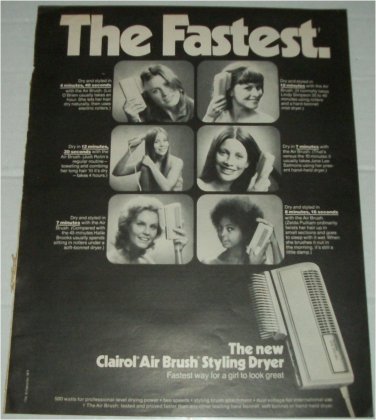 1972 Clairol Air Brush ad
