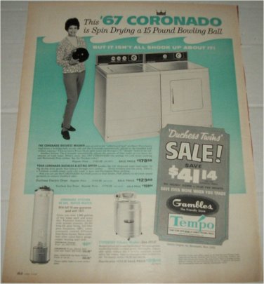 1967 Coronado Duchess Washer & Dryer ad