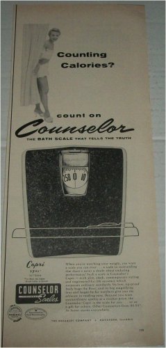 1956 Counselor Bath Scale ad