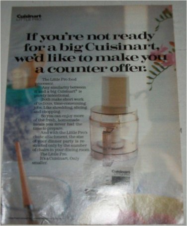 1987 Cuisinart Little Pro Food Processor ad