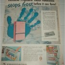 1961 Frigidaire Frost Forbidder Refrigerators ad