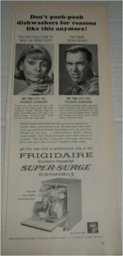 1966 Frigidaire Super Surge Dishmobile ad