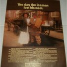 1972 Frigidaire Iceman Looses His Cool Refrigerator ad
