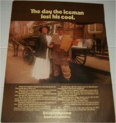 1972 Frigidaire Iceman Looses His Cool Refrigerator ad