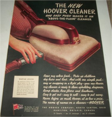 1945 Hoover Cleaner ad