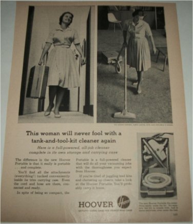 1963 Hoover Portable Vacum Cleaner ad
