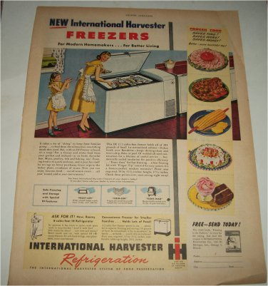 1948 International Harvester Freezers ad