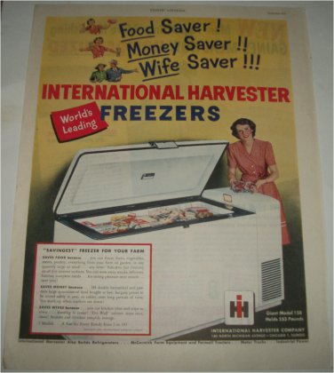 1951 International Harvester Freezers ad