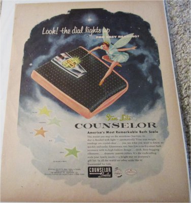 1956 Counselor Bath Scale ad